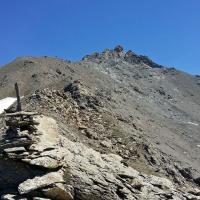 En fond l'Aiguille de Scolette