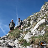 La crête juste avant le passage dans les rochers.