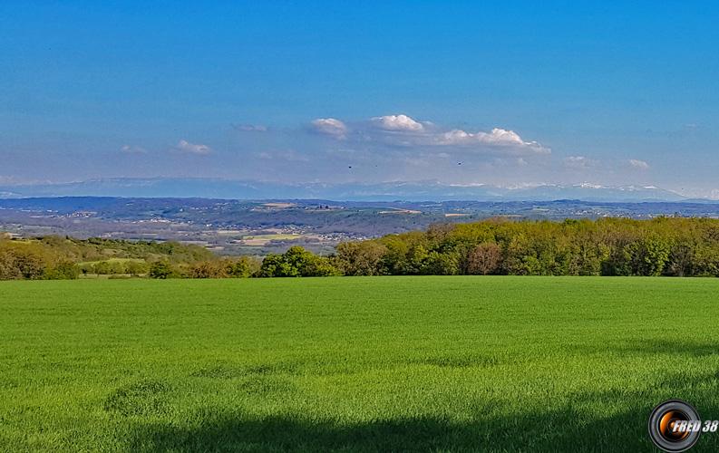 Vue sur les Alpes