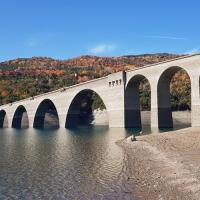 Le viaduc, normallement immergé.