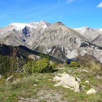 Le sommet, et en fond l'Estrop.