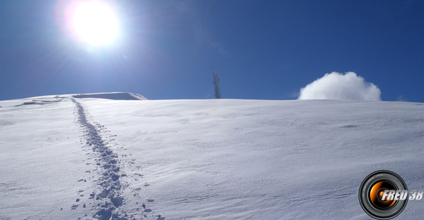 L'arrivée au sommet.