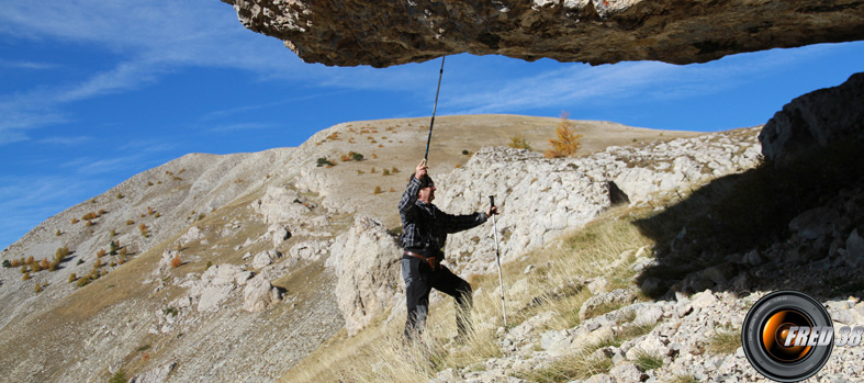 Sous la Barre de Boulès, en fond le sommet