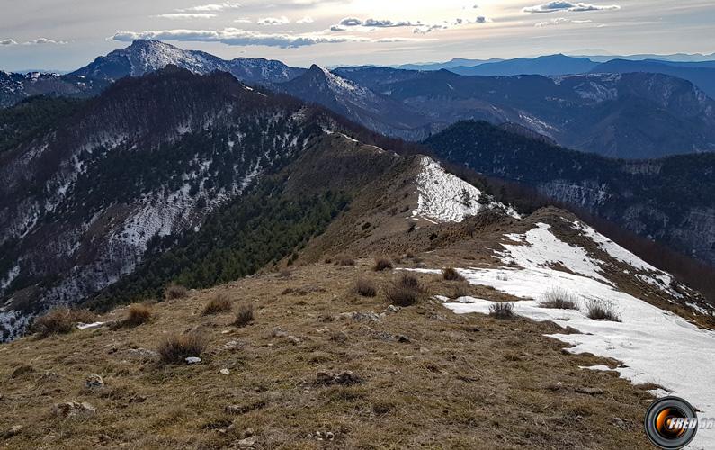 La crête de descente.