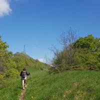 Sous le pylone avant le sommet