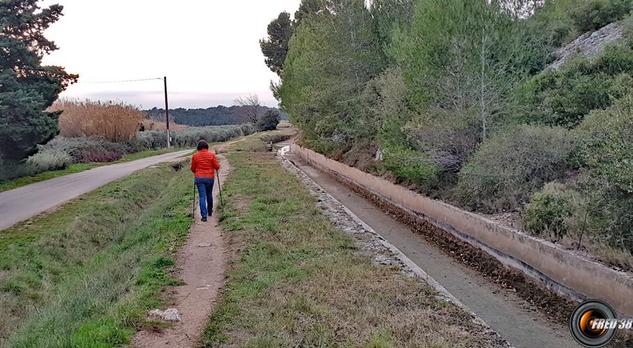 Près de l'arrivée.