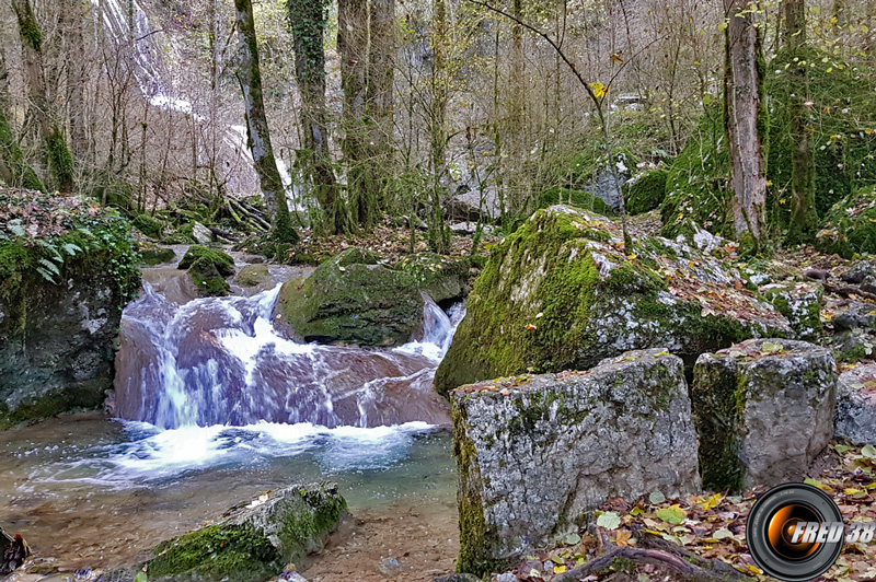 Arrivée à la cascade.