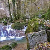 Arrivée à la cascade.