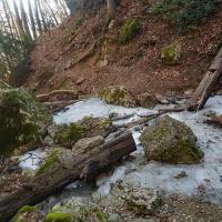 Le Furet en dessous de la cascade.