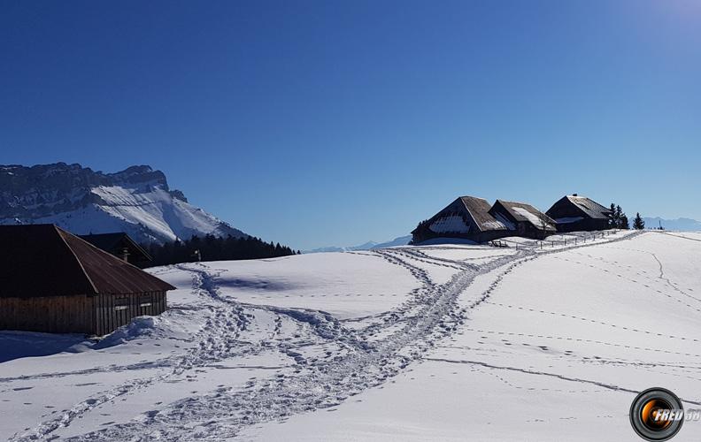 Arrivée au chalets.