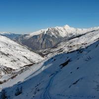 Descente sur Valmeinier.