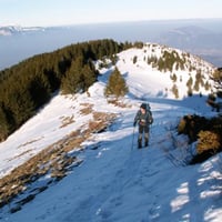 La crête conduisant au sommet.
