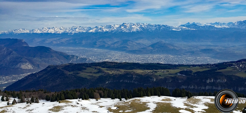 Grenoble et la chaine de  Belledonne