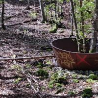 Reste de chaudière à charbon de bois.