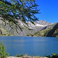 Le lac du barrage d'Emosson.