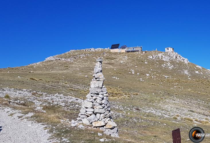 Arrivée au sommet.