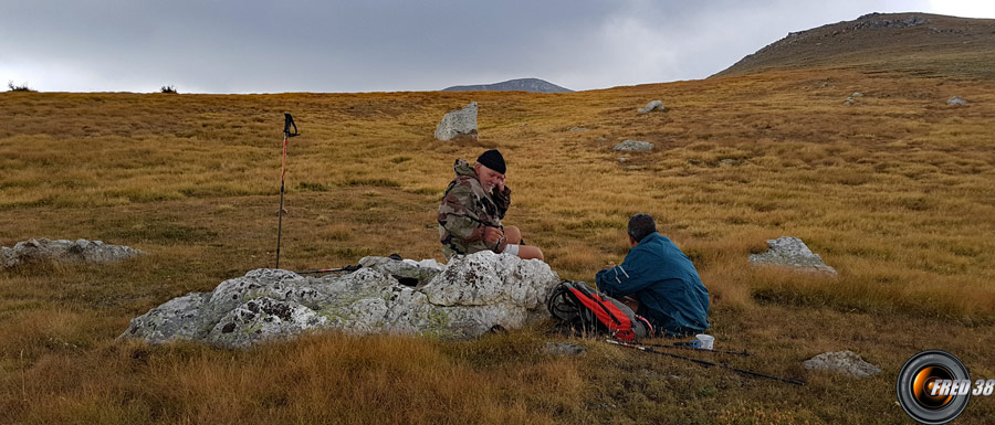 Pause sur la Crête de Vespel.