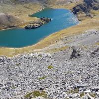 Vue sur le lac de Roburent.