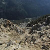 Vallon de la Vésubie sous le sommet.