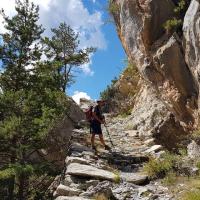 Traversée de la falaise.