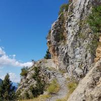 Traversée de la falaise.