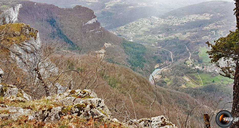 Vue sur la descente.