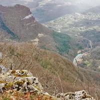 Vue sur la descente.