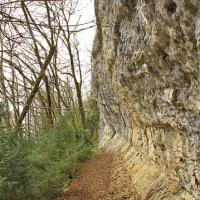 La falaise au dessus de la cascade