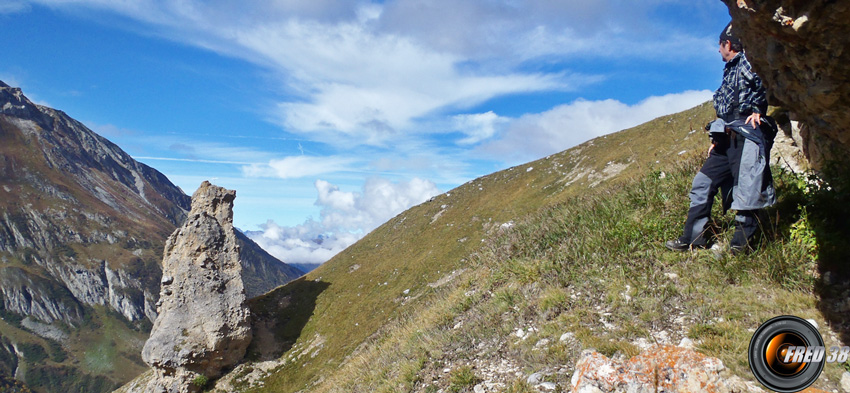 La montée entre les pitons.