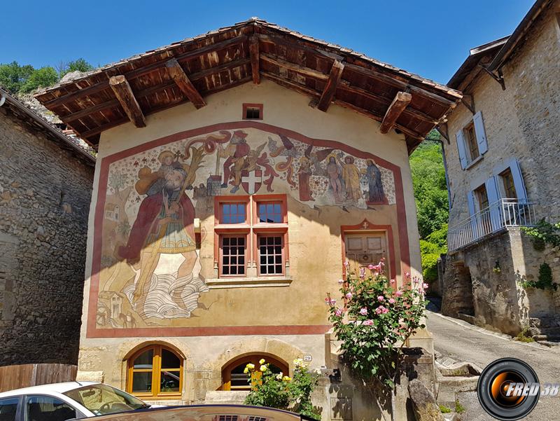 Fresque de Saint-Christophe.