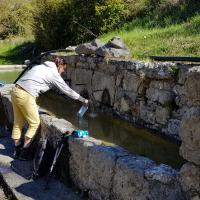 Le fontaine au départ.