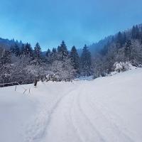 Au départ, en fond le col de la Fullie.