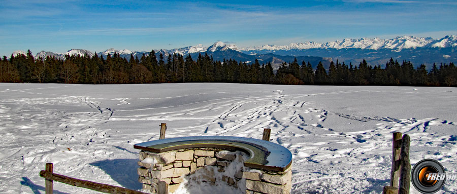 La table d'orientation du plateau.