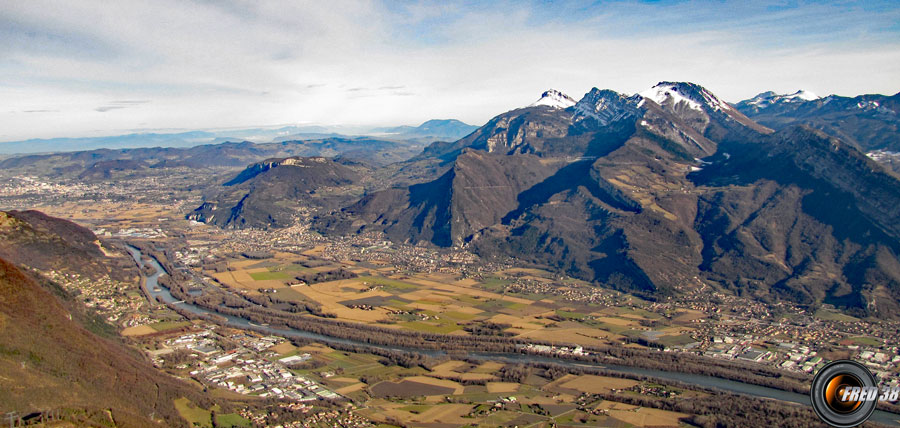 Vue sur la plaine de l'Isère.