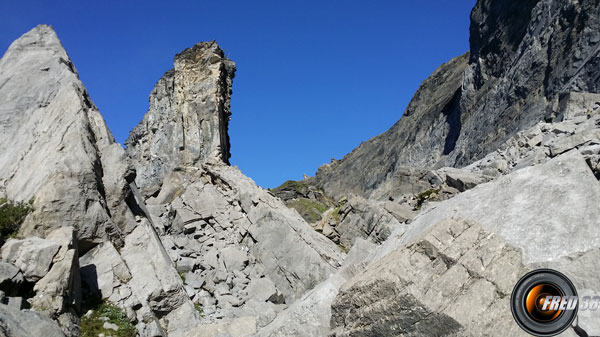 Sous la brêche du Dérochoir.