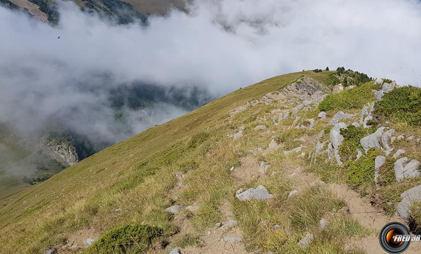 La crête de descente.