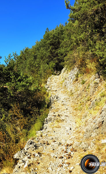 Le sentier montant à Villeplane