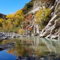 Dans les gorges.