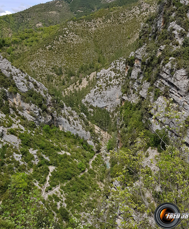 Ravin de Turquet vu du haut.