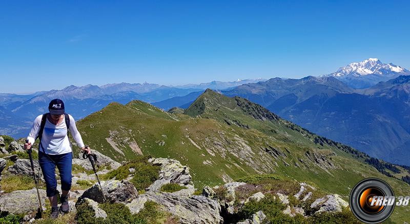 La crête vers nord.