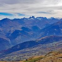 En fond les Aiguilles d'Arve.