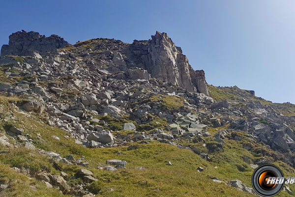 Passage rocheux après les Fontanious.