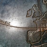 La borne du 45eme parallèle.