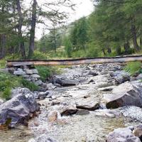 La passerelle au départ
