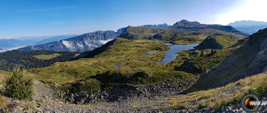 Le plateau avec le lac Fourchu,