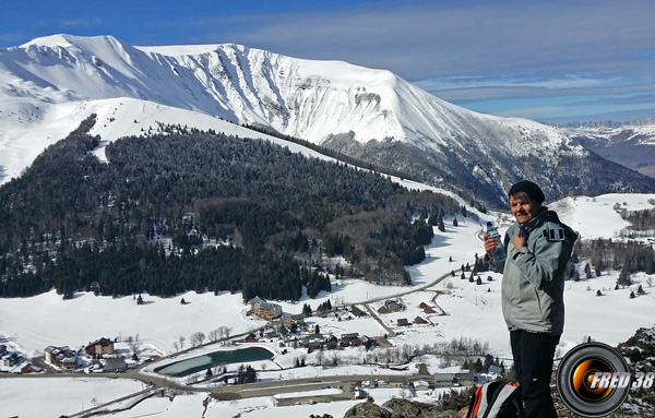 Le bevédère au dessus de la station de ski de la Morte.