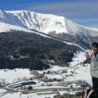 Le bevédère au dessus de la station de ski de la Morte.