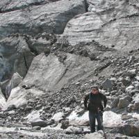 Pied du glacier en 2007.