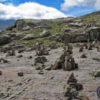 La zone érodée par un ancien glacier.