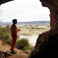A l'entrée de la grotte.